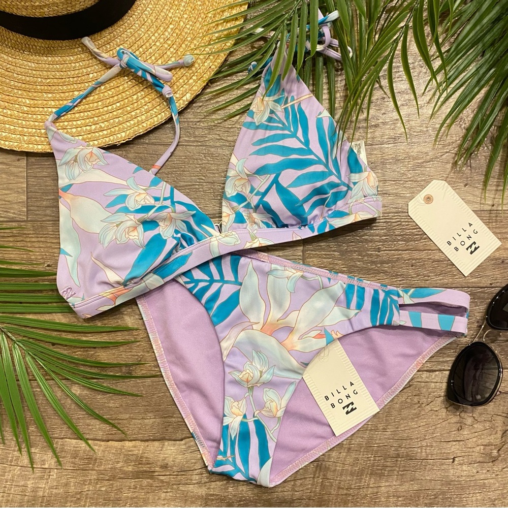 Billabong • Love Palms Tall Tri Bikini Top | Tab Side Lowrider Bottoms